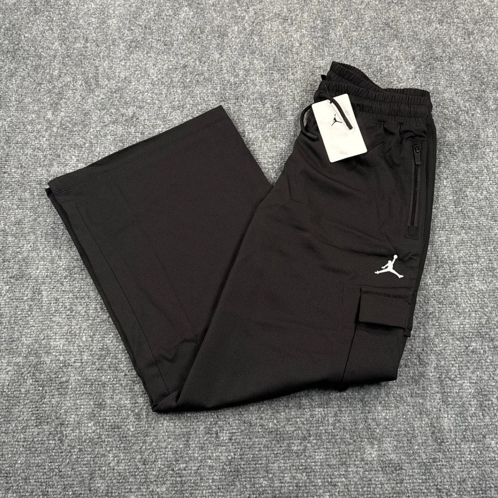Jordan Girls Large 12-13 Years Cargo Wide‎ Leg Pants Black Utility Jogger NWT